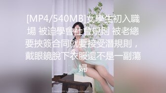 [MP4/540MB]女學生初入職場 被迫學會社會規則 被老總要挾簽合同就要接受潛規則，戴眼鏡脫下衣服還不是一副蕩婦