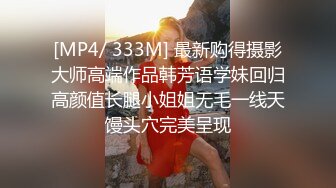 [MP4/ 333M] 最新购得摄影大师高端作品韩芳语学妹回归高颜值长腿小姐姐无毛一线天馒头穴完美呈现